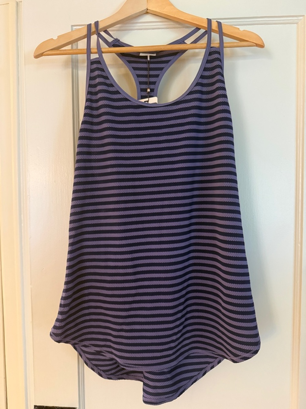CALIA by Carrie Underwood Purple Striped Racerback Tank